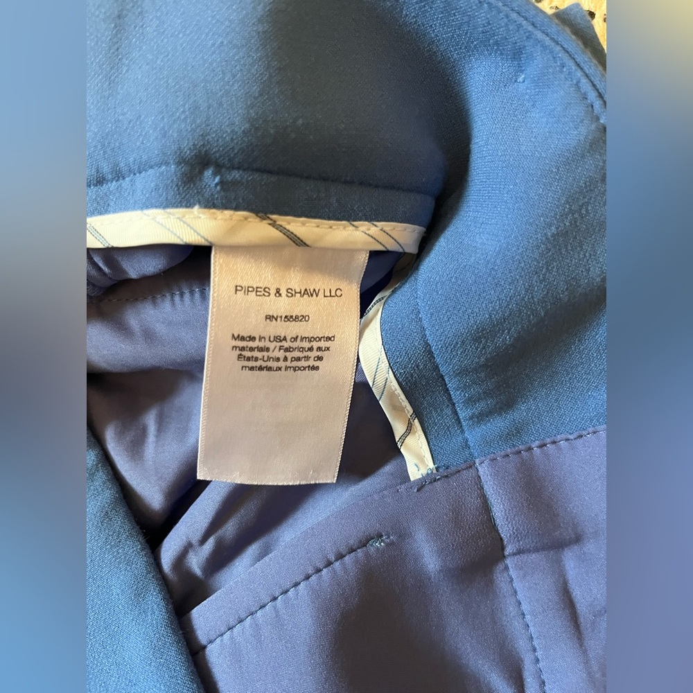 Veronica Beard Renzo Slim-Leg Crop Pants Trousers Bluebell Blue Sz 8 - Picture 7 of 10